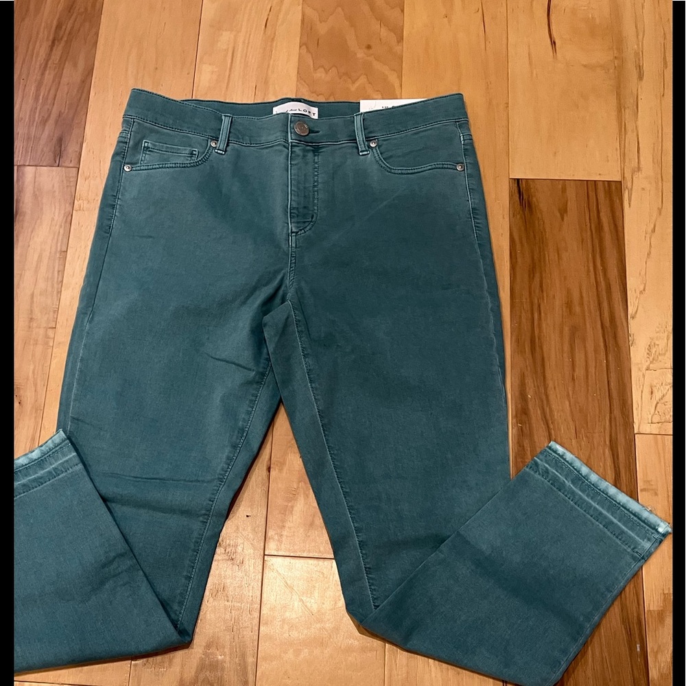 Teal Color Jeans, Size 8